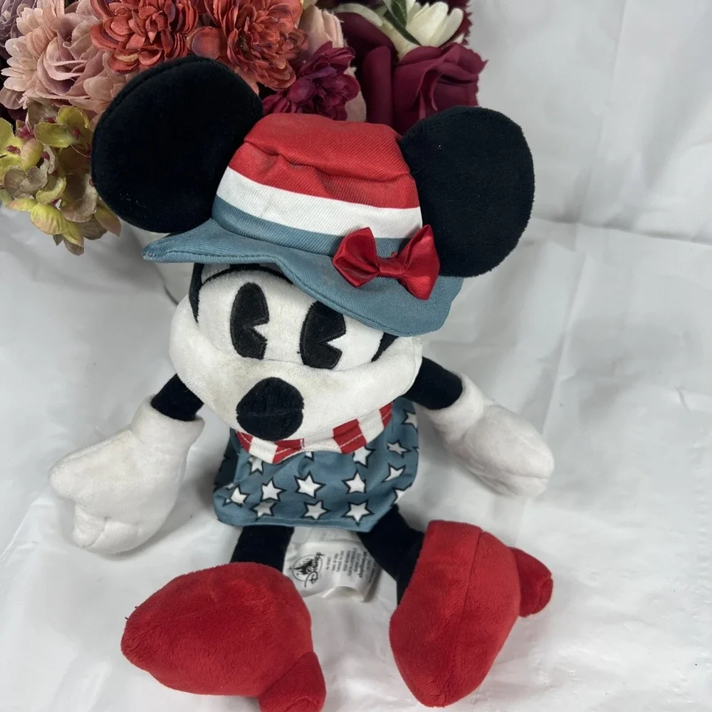 Disney Parks Minnie‎ Mouse Americana USA Patriotic Plush 13